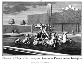 Prospetto della fontana di Plutone e Proserpina