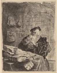 Uomo con un Coltello da Penna
