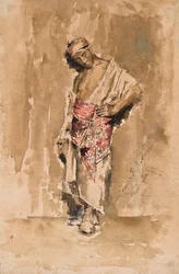 Un uomo marocchino in piedi