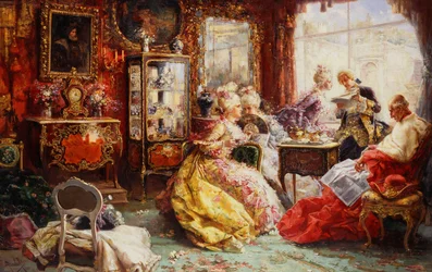 Un pomeriggio nel salone, 1902