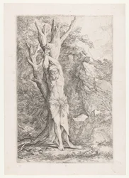 Albert legato a un albero