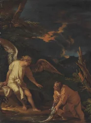 Attribuito a Salvator Rosa - Tobia e l