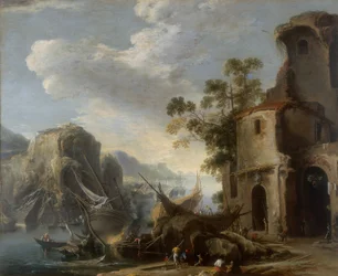 Veduta di una baia, opera di Salvatore Rosa, conservata alla Galleria Estense di Modena