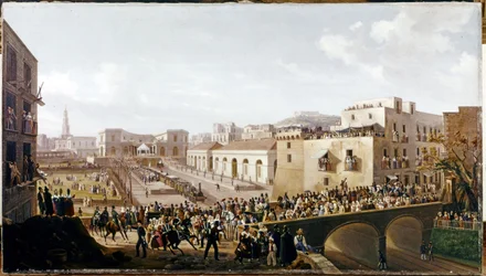 FERROVIA: Inaugurazione della prima ferrovia vesuviana, Napoli-Portici. 3 ottobre 1839