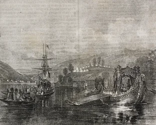 Valle di Buyukdere e acquedotto di Baghtche-keui, Turchia, da Poliorama Pittoresco, n. 40, 11 maggio
