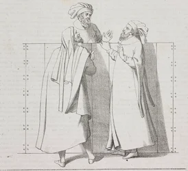 Artigiani fiorentini del XVI secolo, Firenze, Toscana, Italia, litografia di Salvatore Puglia da Poliorama Pittoresco, n 28, 15 febbraio