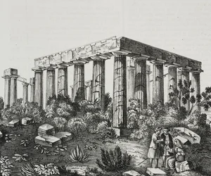 Tempio di Apollo sul Monte Panellenius, Grecia, da Poliorama Pittoresco, n. 40, 14 maggio