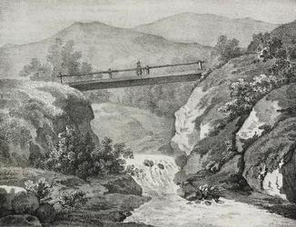 Veduta di Allegheny, USA, litografia di Salvatore Puglia da Poliorama Pittoresco, n 44, 11 giugno