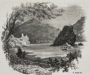 Veduta sul fiume Danubio, litografia di Salvatore Puglia da Poliorama Pittoresco, n 31, 11 marzo