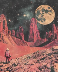 Astronauta sul Pianeta Rosso