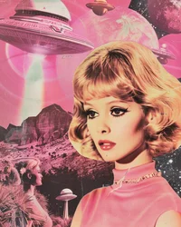 Sogno spaziale retrò biondo