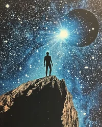 Uomo che contempla il cosmo