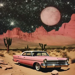 Notte nel deserto rosa