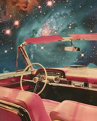 Retro Car Galaxy Drive