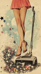 Stelle sottovuoto in stile retrò glamour