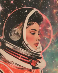 Donna spaziale retrò
