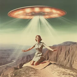 Rapimento da UFO in stile retrò