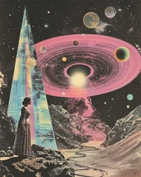 Visione cosmica surreale