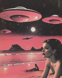 UFO sopra Pink Beach
