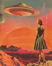 Una donna sotto un cielo alieno