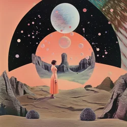 Donna nel deserto cosmico