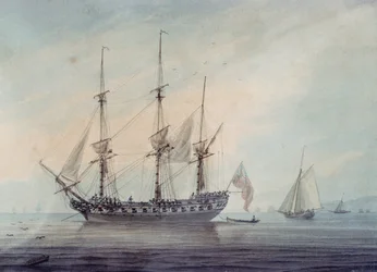 Marina con una fregata