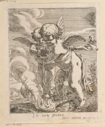 Due putti che spengono torce