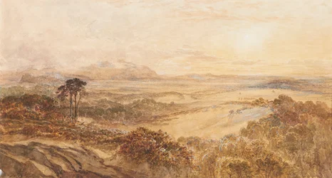 Tramonto verso Edimburgo da nord-ovest