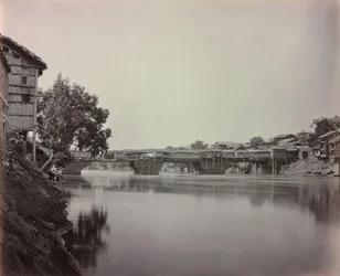 Ponte dei negozi, Srinagar, Kashmir, 1864