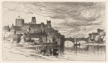 Durham, Inghilterra (Lo splendore cade sulle mura del castello)