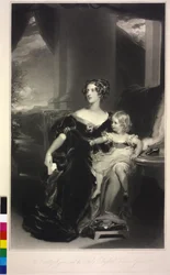 Lady Harriet Elizabeth Georgiana Howard e sua figlia lady Elizabeth Georgiana Leveson-Gower