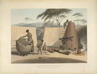 Donne Booshuana che fabbricano vasellame, illustrazione da 