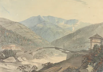 Veduta vicino a Tassisudon [Tashicho Dzong] in Bhutan