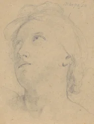 Studio per Il Giudizio di Giove (Marpessa, testa)
