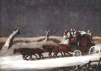 Diligenza in una tormenta di neve