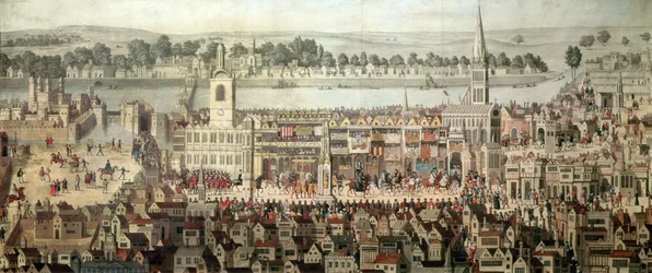Il corteo di incoronazione di Re Edoardo VI nel 1547