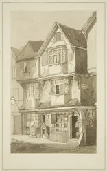 Vecchie case, angolo di Long Row, Temple Street