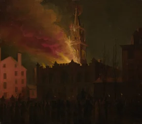 Incendio della sala massonica, Chestnut Street, Philadelphia, Pennsylvania, 1819