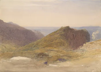 Sulla costa nord del Devon, isola di Lundy in lontananza, ca. 1835