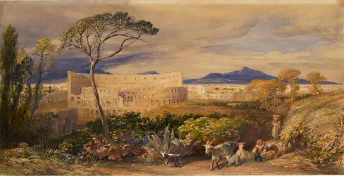 Il Colosseo e il Monte Albano, c1843