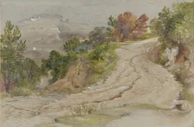 Strada in un paesaggio montano italiano