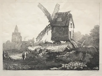Una serie di edifici antichi e cottage rurali nel nord dell