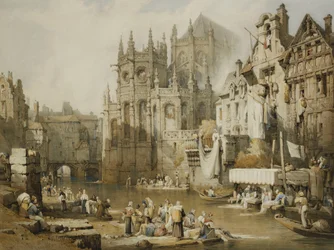 Figure sulle Rive del Fiume a St. Etienne, Caen
