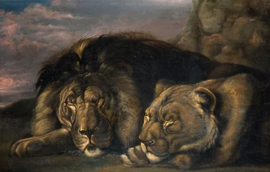 Leone e leonessa dormienti, 1823-1830