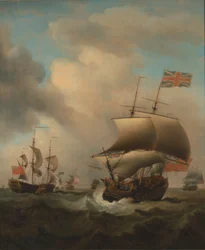 Navi in un mare agitato