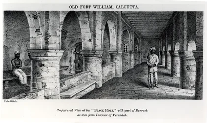 Vecchio Fort William, Calcutta, con una vista congetturale del 