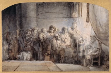 Giuda riceve i trenta denari, c.1640