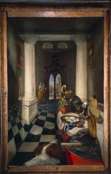 Scatola prospettica di un interno olandese