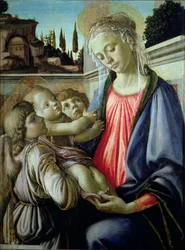 Madonna e bambino con angeli