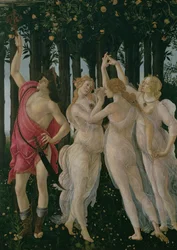 Dettaglio delle Tre Grazie e di Mercurio, dalla Primavera, dettaglio di 558